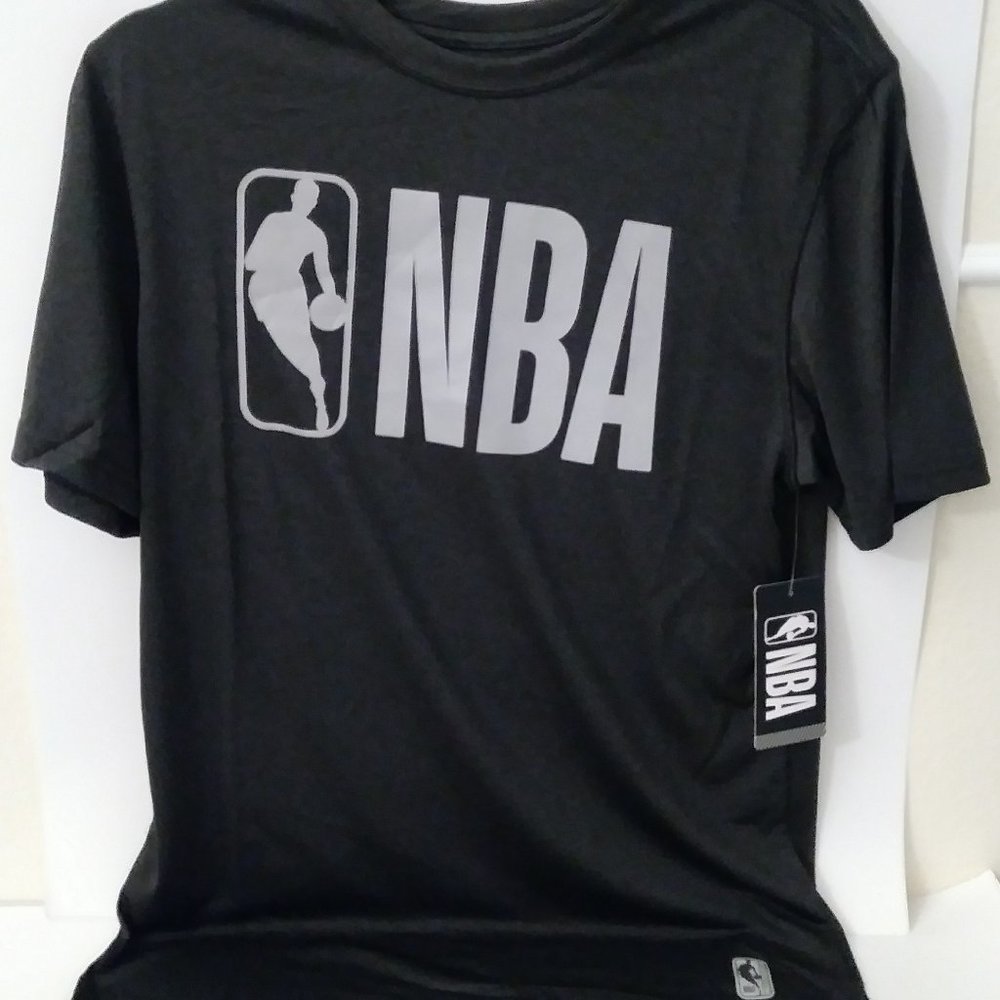 NBA Shirt Medium Grey Black - Picture 3 of 4